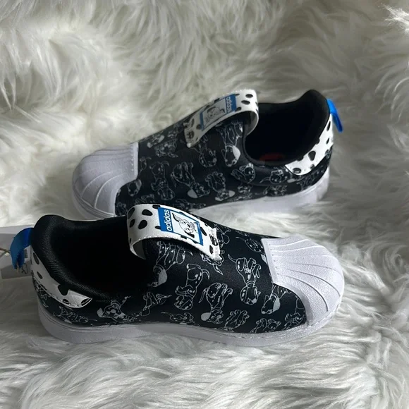 Adidas Originals X Disney 101 Dalmatians Superstar 360 Shoes Kids Size 10K - Picture 5 of 6